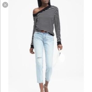 Banana Republic one-shoulder sweatshirt